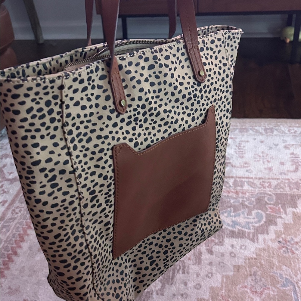 Universal Thread Leopard Print Tote With Brown Ac… - image 5